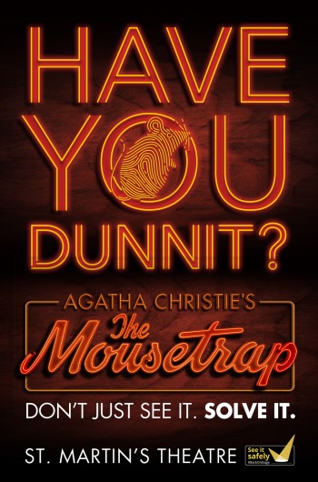Poster for 'The Mousetrap' play in London